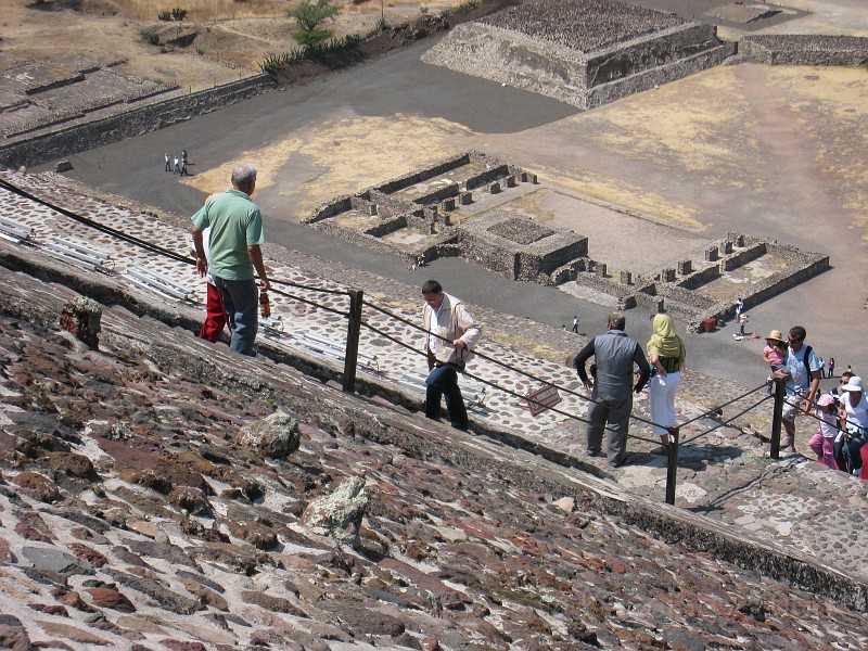 Mexico Pyramids - Mexico City 2009 0435.jpg - A trip to the Teotihuacan area of Mexico to visit the pyramids. A vast complex and a great climb to the top. This was followed by lunch in a cave, then a visit to the historical center of Mexico City. March 2009.